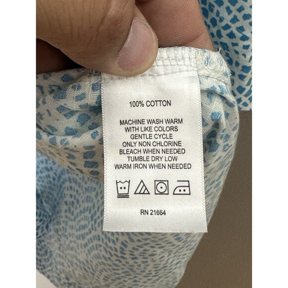 Foxcroft For Appleseeds Wrinkle Free Tunic Size 16P - Picture 6 of 9